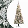vidaXL Brad de Crăciun artificial cu glob 180 cm 300 LED-uri Alb cald