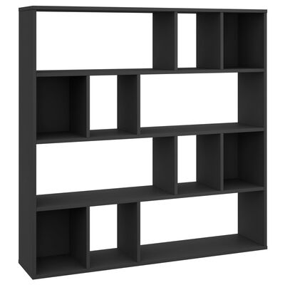 vidaXL Separator cameră/Bibliotecă, negru, 110 x 24 x 110 cm, PAL