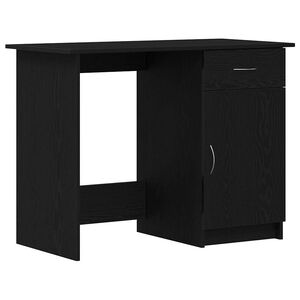 vidaXL Birou Stejar Negru Lemn prelucrat 100 x 50 x 76 cm