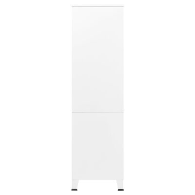 vidaXL Șifonier industrial, alb, 90x50x180 cm, metal