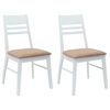 vidaXL Scaune de dining 2 pcs Alb 43 x 54 x 89 cm