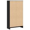 vidaXL Bibliotecă, negru, 60x24x109 cm, lemn prelucrat