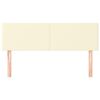 vidaXL Tăblii de pat, 2 buc., crem, 72x5x78/88 cm, piele ecologică