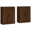 vidaXL Dulapuri montate pe perete, 2 buc, stejar maro, 69,5x34x90 cm