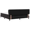 vidaXL Pat cu arcuri cu saltea cu headboard Negru 180 x 200 cm Catifea