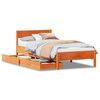 vidaXL Cadru pat fără saltea, maro ceruit, 75x190 cm, lemn masiv pin