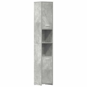 vidaXL Dulap de baie, gri beton, 30x30x183,5 cm, lemn prelucrat