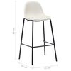 vidaXL Set mobilier de bar, 3 piese, crem, material textil