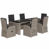 vidaXL Set mobilier de grădină cu perne, 7 piese, gri, poliratan
