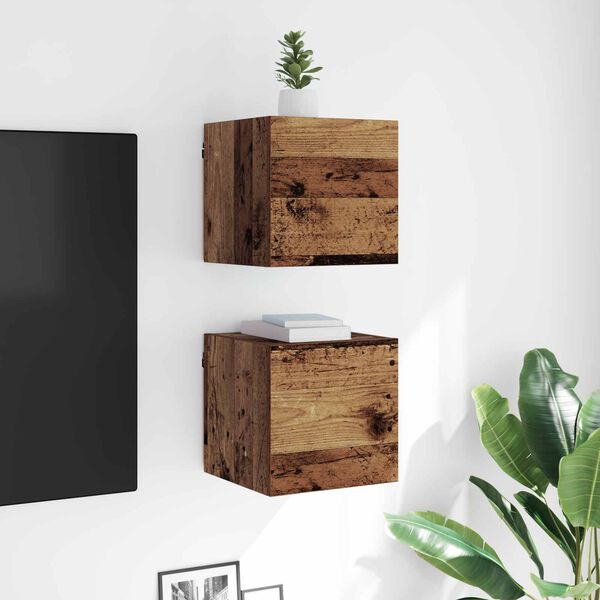 vidaXL Cabinet TV Lemn vechi 30,5 x 30 x 30 cm Lemn compozit