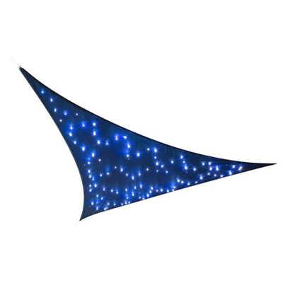 Perel Pânză parasolar LED Starry Sky triunghi 3,6 m, albastru închis