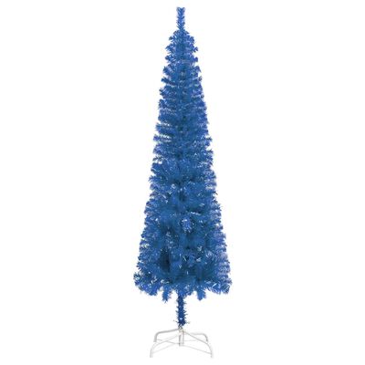 vidaXL Brad de Crăciun artificial subțire, albastru, 120 cm