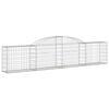 vidaXL Coș gabion arcuit, 300x30x60/80 cm, fier galvanizat