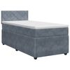 vidaXL Pat boxspring cu saltea Gri &icirc;nchis 90 x 190 cm Catifea