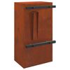 vidaXL cutie poștală cu depozitare cu ușă Ruginit 30 x 20 x 55 cm