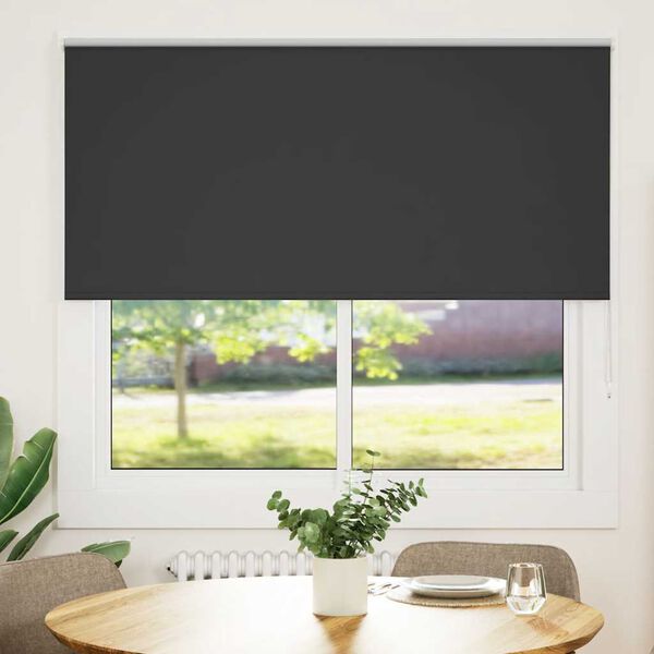 vidaXL Jaluzea cu role opace negru 155x175 cm lățime material 151,6 cm