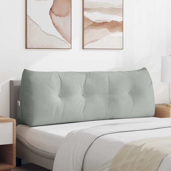 vidaXL Perna pentru spate Gri deschis 140 x 24 x 50 cm Catifea