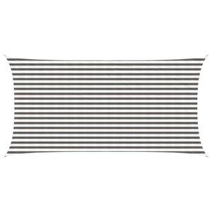 vidaXL P&acirc;nză de umbră Gri deschis și alb. 2,5 x 6 m HDPE