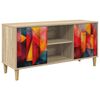 vidaXL Cabinet TV HEESCH 102 x 33 x 50 cm Sonoma Lemn prelucrat