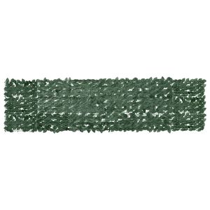 vidaXL Paravan de balcon, frunze verde &icirc;nchis, 300x75 cm