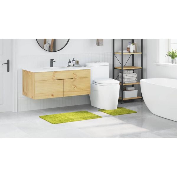 vidaXL Set de mochete anti-derapante pentru baie 2 pcs Verde PP