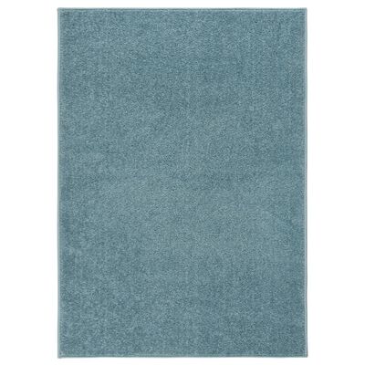 vidaXL Covor cu fire scurte, albastru, 240x340 cm