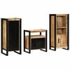 vidaXL Set de mobilier pentru baie 3 pcs Maro Lemn de mango solid