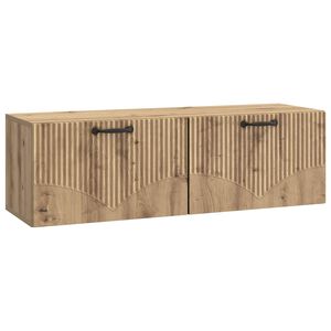 vidaXL Oglindă TV montată pe perete Stejar Artizanal 98 x 31 x 30 cm