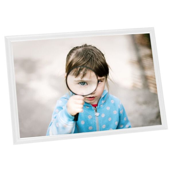 vidaXL Rame foto colaj pentru masă, 3 buc., alb, 13x18 cm MDF