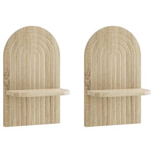 vidaXL Raft de perete 2 buc. Stejar Sonoma 23 x 13.5 x 37.5 cm