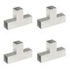 vidaXL Conectori de grindă, formă T, 4 buc, 71x71 mm, metal galvanizat