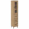 vidaXL Bufet Stejar Artizanal 34,5 x 34 x 180 cm Lemn prelucrat