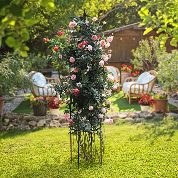 HI Arcadă de grădină, verde, 40 x 40 x 200 cm, oțel