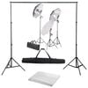 vidaXL Kit studio foto cu set de lumini și fundal