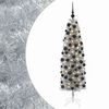 vidaXL Brad de Crăciun artificial &icirc;ngust cu globuri 180 cm 300 LED-uri
