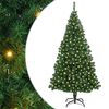 vidaXL Brad de Crăciun artificial Verde 180 cm PVC și Oțel și Plastic