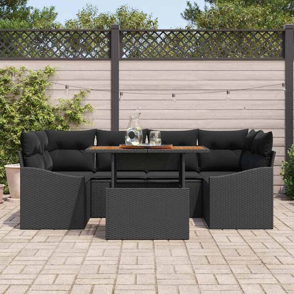 vidaXL Set de masă pentru grădină Negru și Maro 100 x 55 x 73 cm