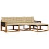 vidaXL Set de canapele de exterior 4 buc. Natural și Bej