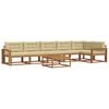 vidaXL Set de canapele de exterior 7 buc. Natural și Bej
