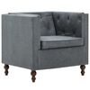 vidaXL Fotoliu, gri, material textil