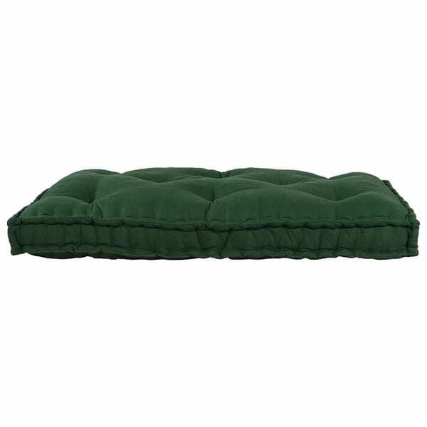 vidaXL Perna pentru canapea pe palet Verde 120 x 80 x 12 cm țesătură