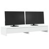vidaXL Suport monitor cu sertare, alb, 100x27x15 cm, lemn stratificat