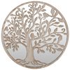 vidaXL Oglindă de grădină rotundă nisipiu 60x2,5 cm, fier, uz exterior