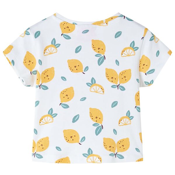 Tricou pentru copii cu tiv tip cravată, ecru, 140