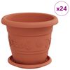 vidaXL Ghivece pentru plante 24 pcs Roșu cărămidă &Oslash; 26 x 21.5 cm
