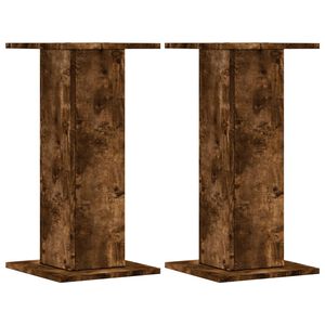 vidaXL Suporturi de plante 2 buc. stejar fumuriu 30x30x60 cm lemn