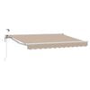vidaXL Cort electric retractabil Bej și Alb 2,5 x 2 m