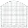 vidaXL Coș gabion arcuit, 100x30x80/100 cm, fier galvanizat