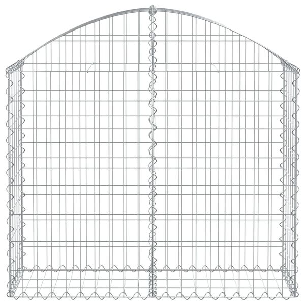 vidaXL Coș gabion arcuit, 100x30x80/100 cm, fier galvanizat