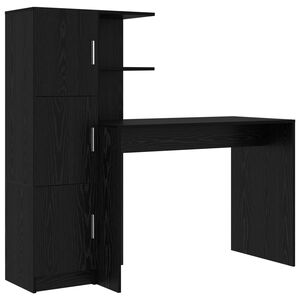 vidaXL Birou Stejar Negru 133.5 x 50 x 124 cm 2 buc.
